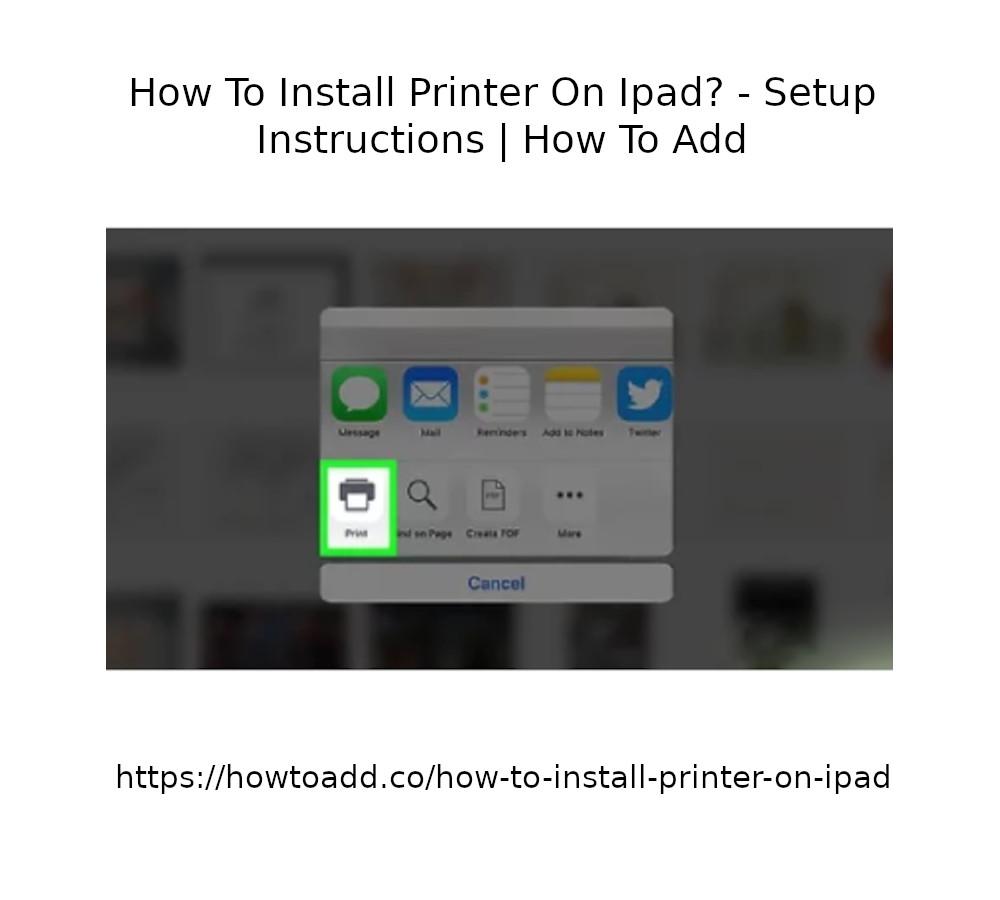 add pdf printer to ipad
