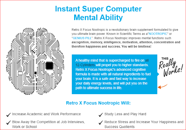 Retro X Focus Nootropic Brain Booster – Special Offer!