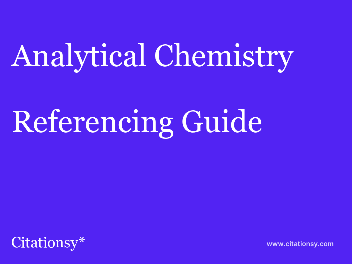 examples of analytical chemistry