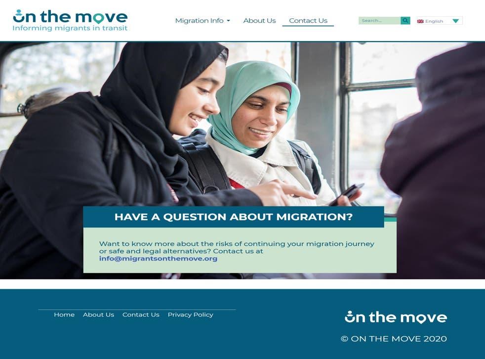 <p>The ‘contact us’ section of the On The Move website, which has since been deleted </p>