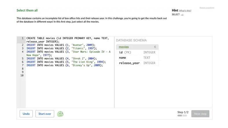 Intro to SQL: Querying and managing data