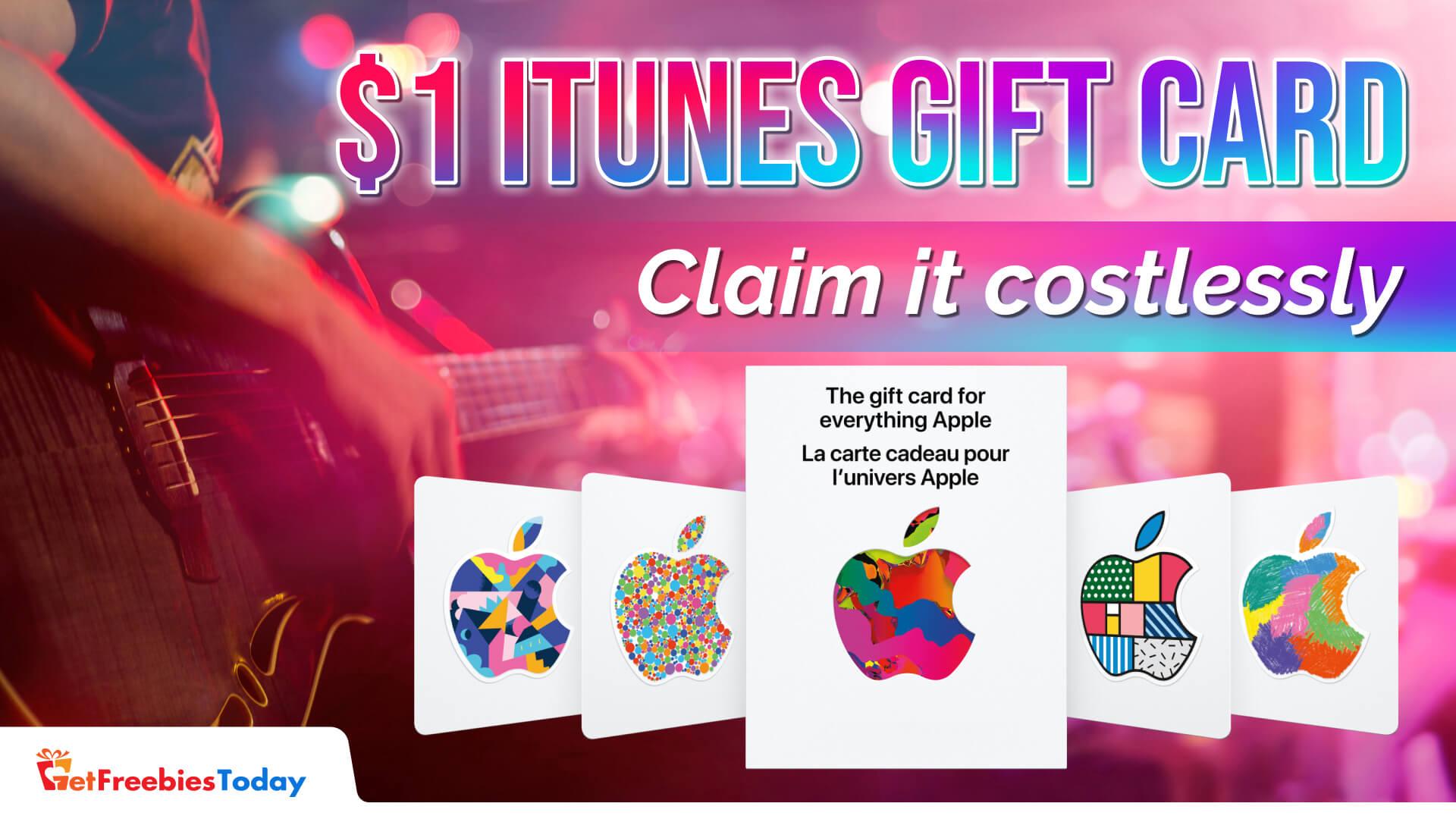 $1 itunes gift card
