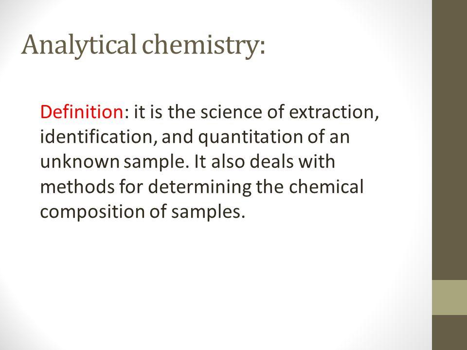 why is analytical chemistry important