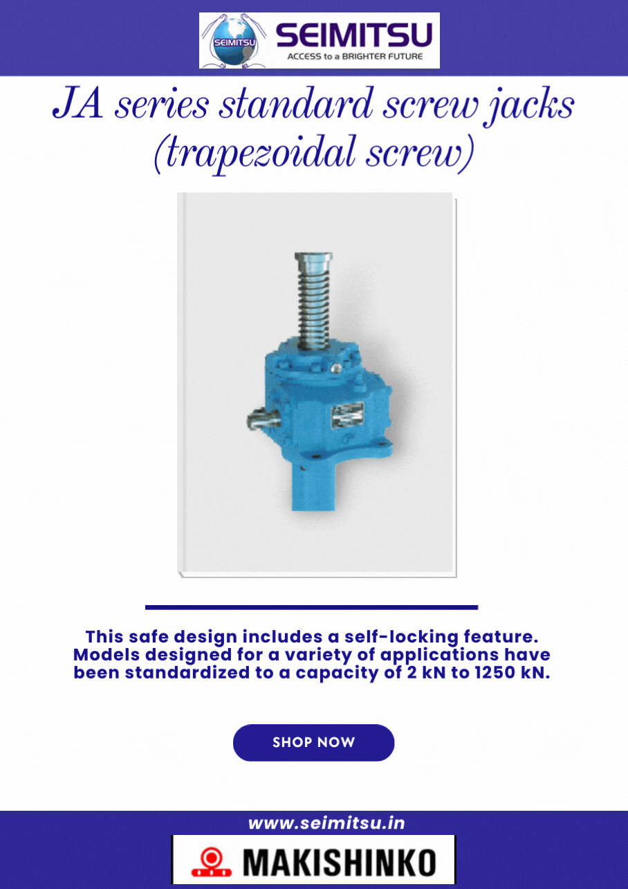 Makishinko JA series standard screw jacks trapezoidal screw Seimitsu