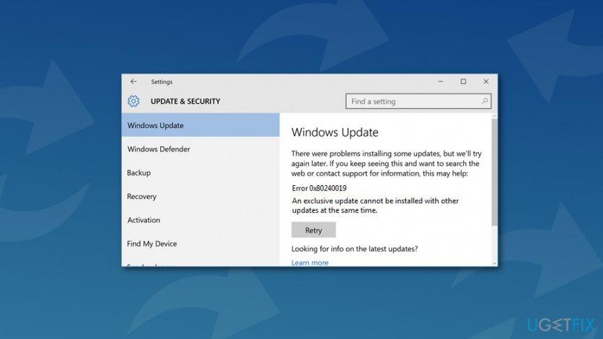 How to Fix Windows 10 Error Code 0X80240019?