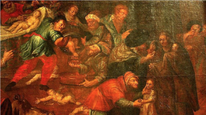 Изображение Иудейского жертвоприношения младенца в Сандомирце