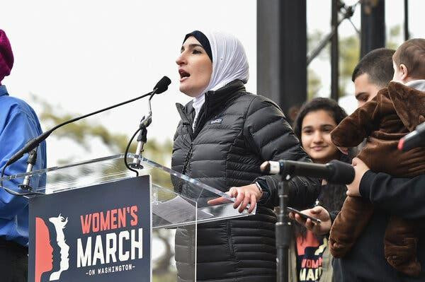 Linda Sarsour, a leader of the initial Women’s March in January 2017. Within days, Russian trolls were targeting her online.