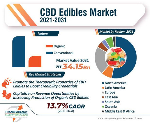 cbd edibles market infographic
