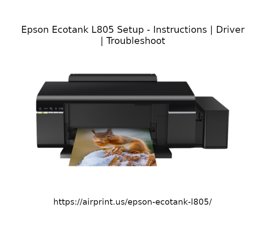 Epson Ecotank L805 Setup - Instructions | Driver | Troubleshoot