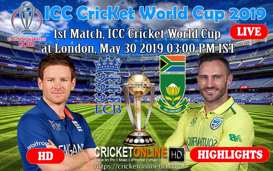 1st match, ICC Cricket World Cup at London, May 30 2019