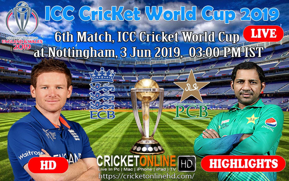 England vs Pakistan 6th Match ICC cricket world cup 3 June 2019