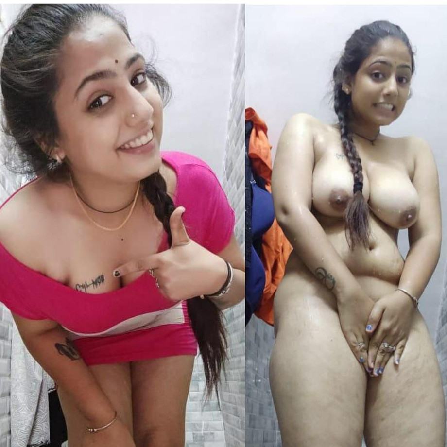 Desi Indian Mallu Beautiful Tattooed Babhi Full Naked Strip In Bathroom