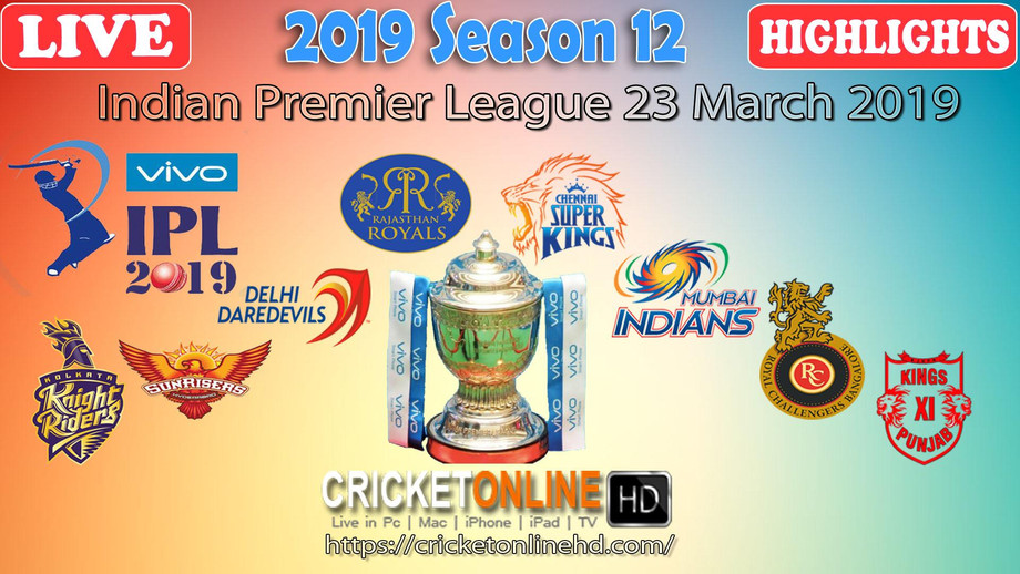 IPL 2019 Live Cricket Streaming In HD
